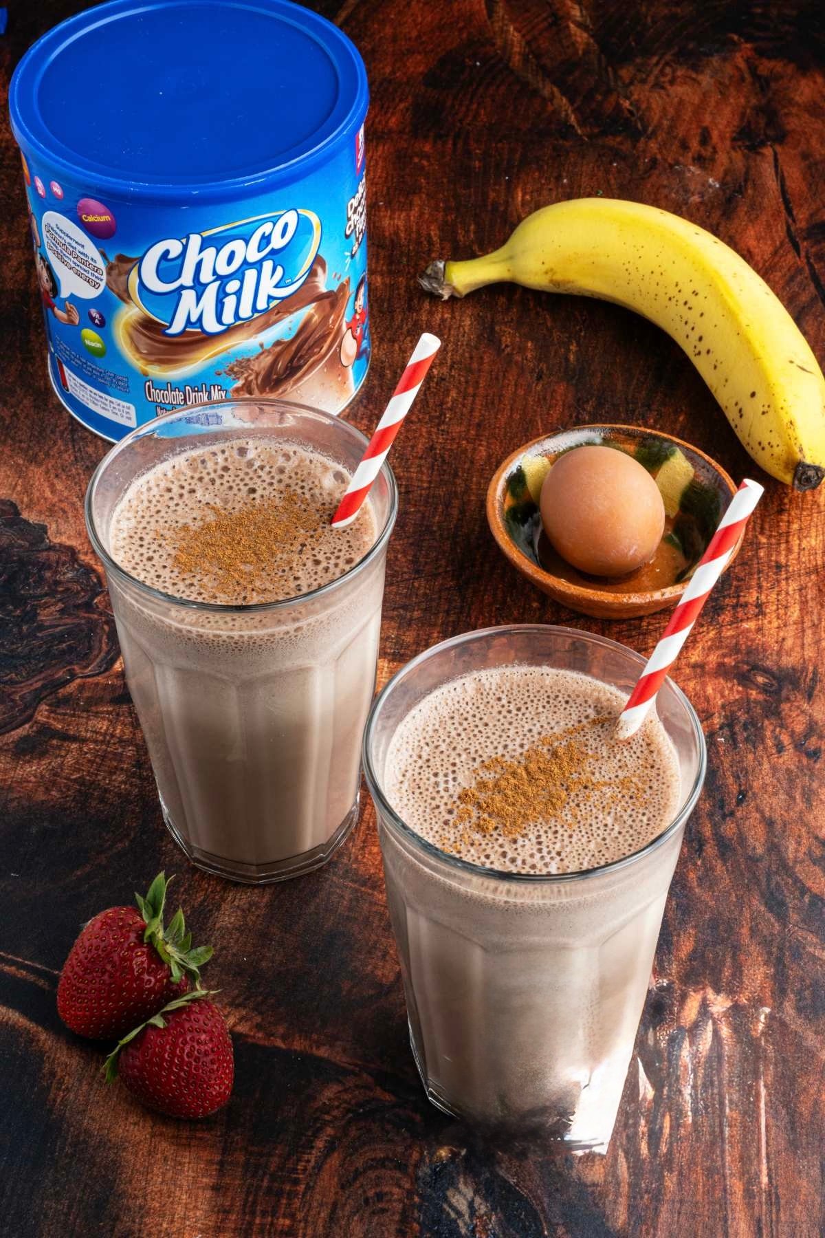Chocomilk servido en vaso