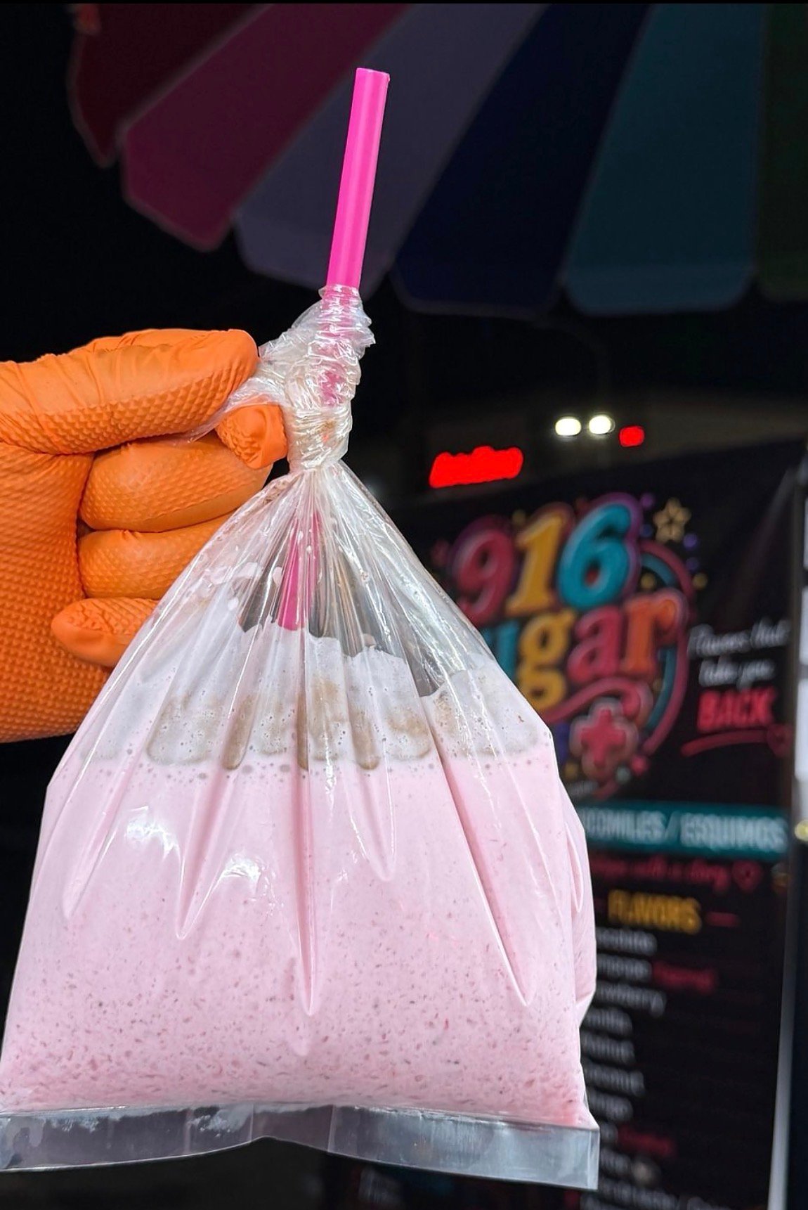 Chocomilk servido en bolsa